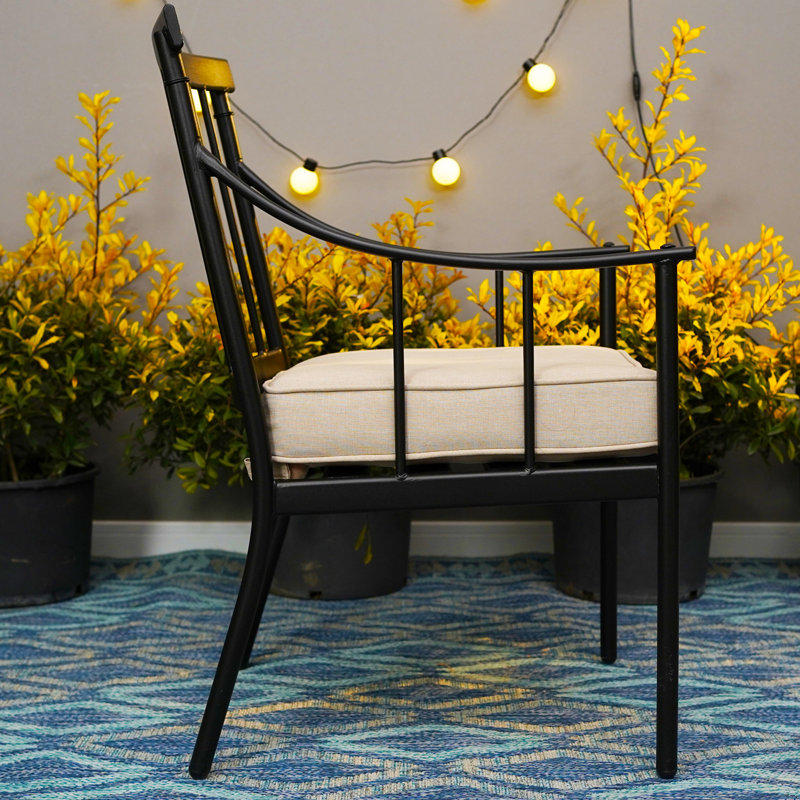 Lark Manor Mcgahan Patio Dining Armchair with Cushion & Reviews Wayfair